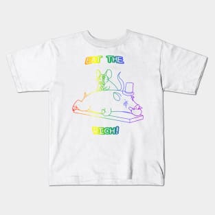 Rats Eat The Rich (Rainbow Version) Kids T-Shirt